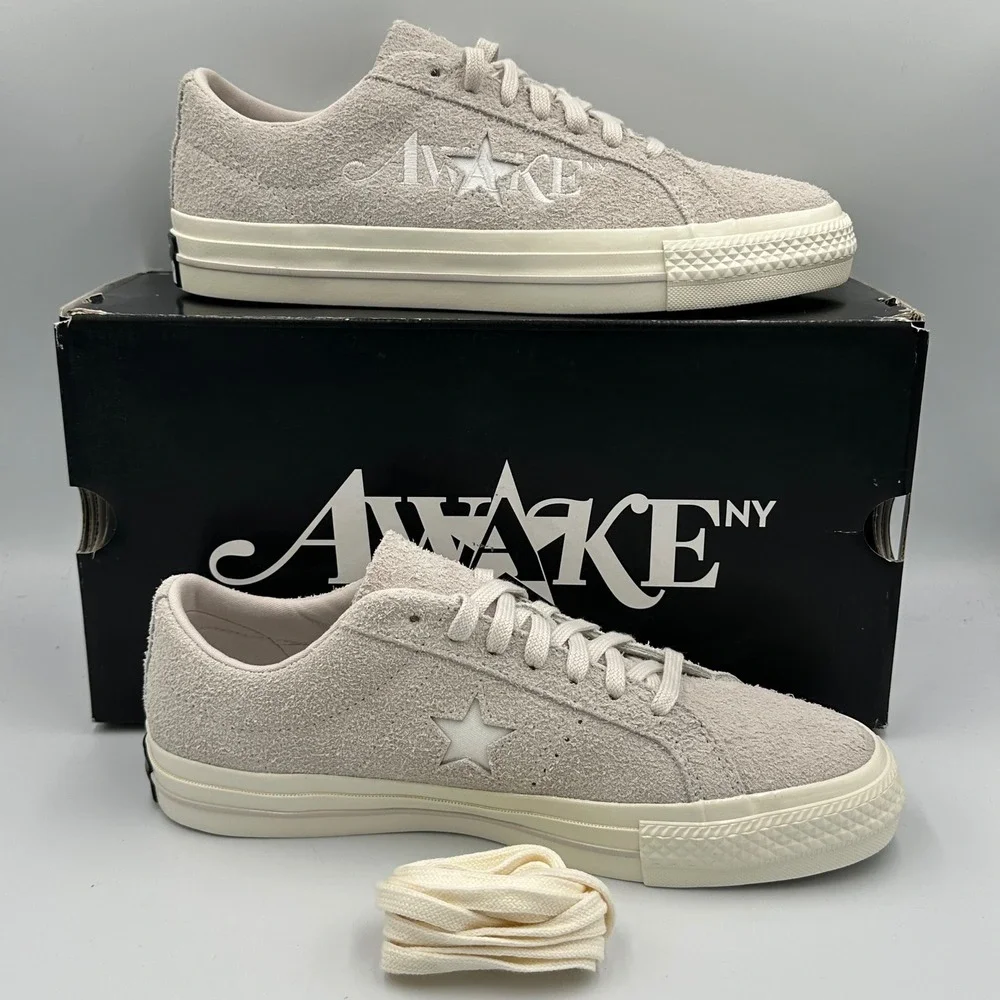 Converse One Star x Awake NY White Sand Suede A07144C Men 8 / Wmn 9.5 DS Low Top - Picture 4 of 11